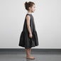 Girls Sleeveless Cotton Linen Dress – Soft Pleated Summer Dress for Kids 3–8 Years